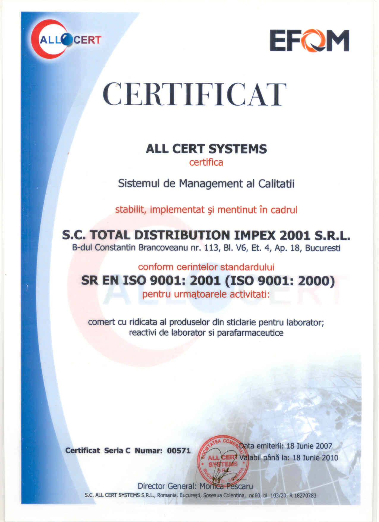 certificate